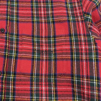FW23 Supreme Tartan Flannel Hooded Shirt 'Red' • Pre-Owned [5724] - view 3