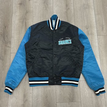 vintage 90s Starter San Jose Sharks bomber jacket • Pre-Owned [2135] - view 4