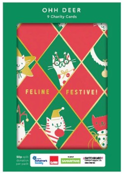 Ohh Deer - Hello! Lucky Feline Festive x 3 | Greeting Card Pack of 9 - HELLOCC913969