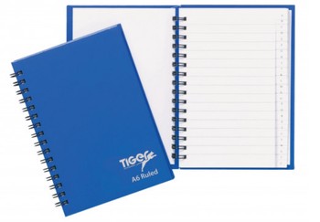 Tiger - T.Wire Indexed 72Sh Notebook A6 Blue 300580 (D)