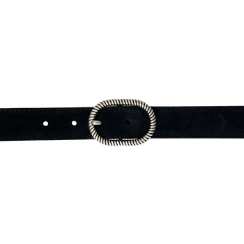 Kim bold belt - Black zilver