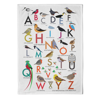 I LIKE BIRDS ALPHABET TEA TOWEL