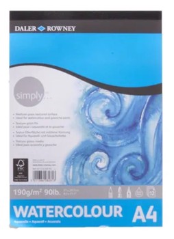 Daler Rowney - Simply Watercolour Pad A4 190g 14SH - D431536400