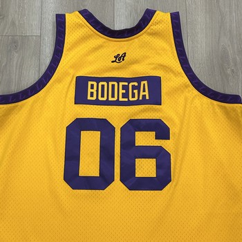 Men's Gold Los Angeles Lakers Hardwood Classics My Towns Bodega Jersey - Pre-Owned - view 5