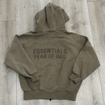 KIDS FEAR OF GOD ESSENTIALS zip-up hoodie sz 10 • Pre-Owned [8729] - view 4