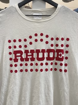 Rhude Flocked Burnout Tee Vintage "WHITE" • Pre-Owned [1192] - view 5