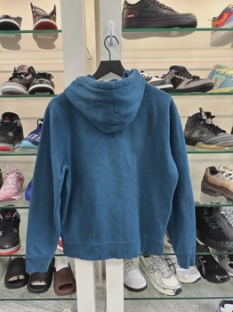 Burberry Clarendon Check Hood Zip Up Hoodie Blue • Pre-Owned [3383] - view 6