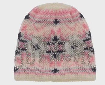 Supreme Studded Fair Isle Beanie White • Brand New [3010] - view 2