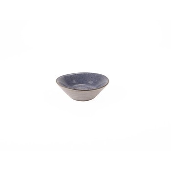 'NORTE' GLAZED TERRACOTTA DIPPING DISH - COBALT BLUE