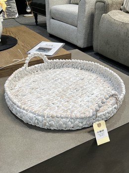 Hyacinth Beaded large tray