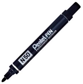 Pentel - Permanent MARKER BULLET POINT BLACK - N50-A