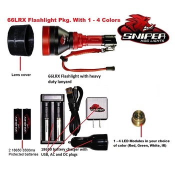 Sniper Hog Light 66LRX Flashlight Package in White LED