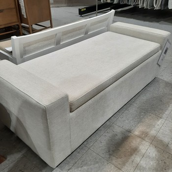 Harlow Queen Upholstered Bench Ottoman, Sand