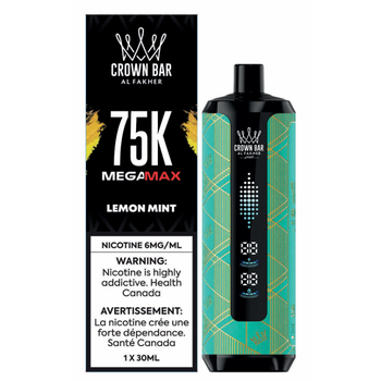 Al Fakher Crown Bar Mega Max 75K - Lemon Mint