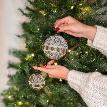 Kralen kerstbal