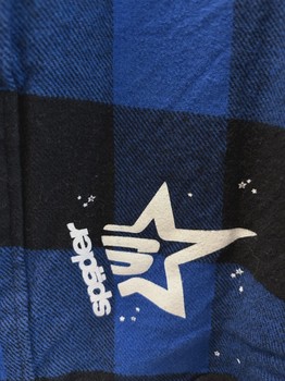 Sp5der 5 Flannel Shirt Blue Plaid • Pre-Owned [1131] - view 2