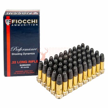 Fiocchi Performance Shooting Dynamics .22 LR Subsonic 50 Rounds