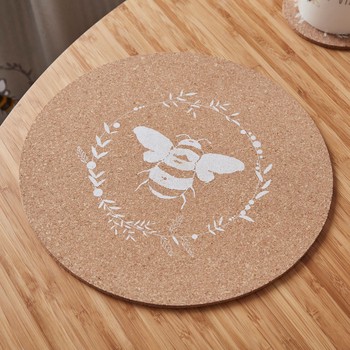 BUMBLE BEES CORK PLACEMATS - SET OF 4