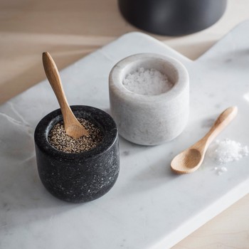 GARDEN TRADING MARBLE SALT AND PEPPER POTS