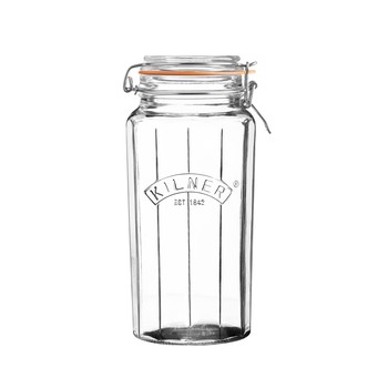 1.8 L ITRE FACETTED CLIP TOP KILNER JAR