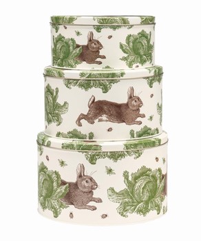 THORNBACK & PEEL RABBIT & CABBAGE - SET OF 3 ROUND CAKE TINS
