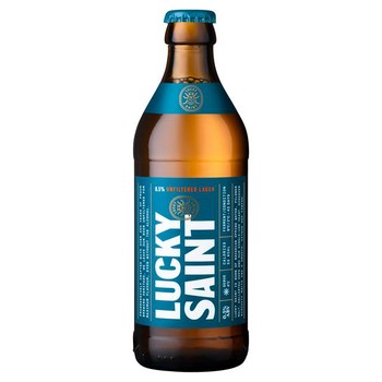 Lucky Saint 0.5% Unfiltered Lager 4 PACK