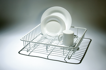 SQUARE DISH DRAINER - WHITE