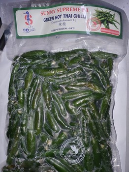 Sunny Food Froz Green Hot Chilies  500gm