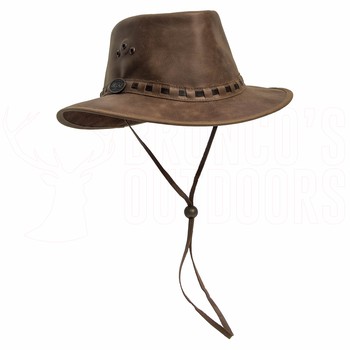 Selke Stressed Leather Hat 108 Rustic Brown