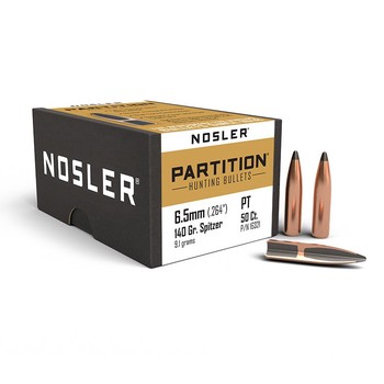 Nosler Partition 6.5mm .264" 140gr Projectiles x50