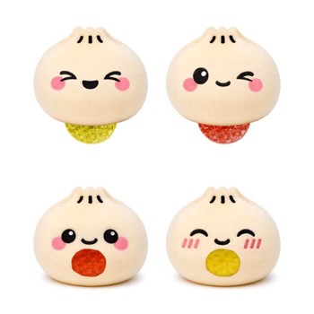Puckator - Queasy Squeezies Foodiemals Bao House Bao Bun Plush Squeezy Toy - TY1242