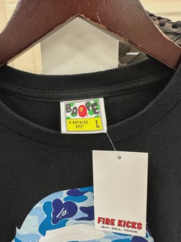 Bape Blue Ape Head Tee Black  • Pre-Owned [6321] - view 3