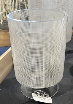 Glass Etched Hurricane Small