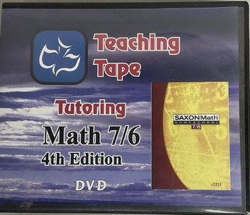 Saxon Teaching Tape Tutoring Math 7/6 DVD 4th edition Saxon 76