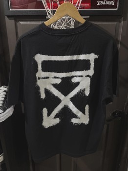 Off White Graffiti Logo Black Tee M • Pre-Owned [6953] - view 2