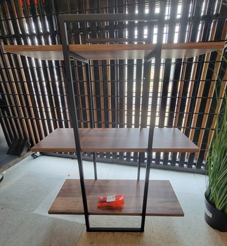 Crossed Double Rectangle Shelf Unit