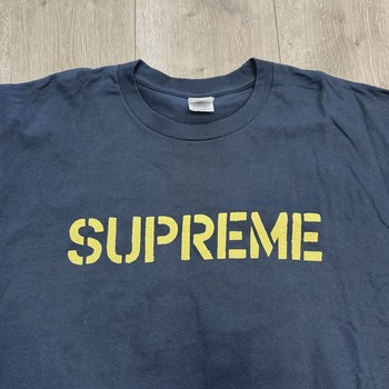 Supreme Hard Tee Navy • Brand New [2104] - view 2