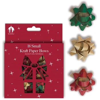 Festive Wonderland Kraft Confetti Bows Assorted Colours (D)