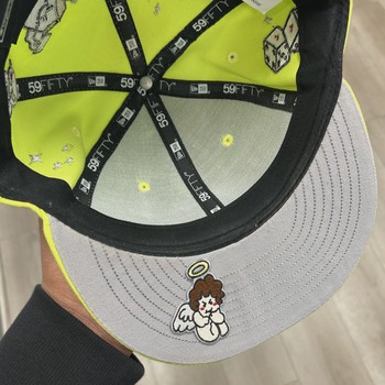 Supreme Characters S Logo New Era fitted hat Neon Green • Brand New [6865] - view 5