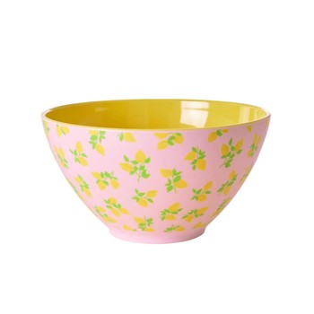 MELAMINE SALAD BOWL - LEMON PRINT