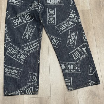 Supreme License Plate Baggy Jean Rigid Indigo • Pre-Owned [3995] - view 2
