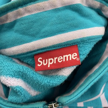 Supreme Striped Half Zip Sweater Teal/Light Purple FW16 - Pre-Owned - view 6