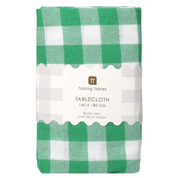 GINGHAM COTTON TABLECLOTH - GREEN