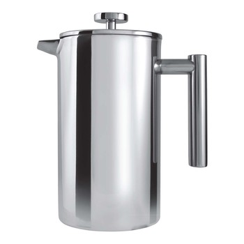 POLISHED 6 CUP INSULATED STAINLESS STEEL CAFETIERE