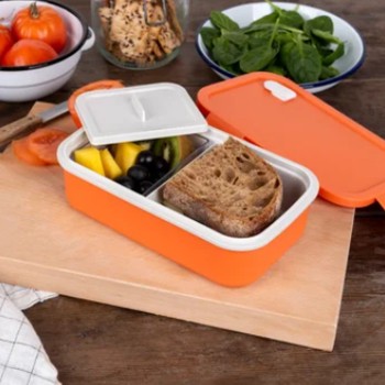 DOUBLE WALLED LUNCH BOX -ORANGE