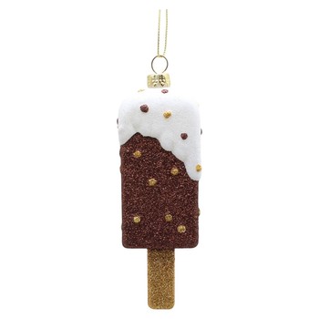 Kerstornament chocolade ijs