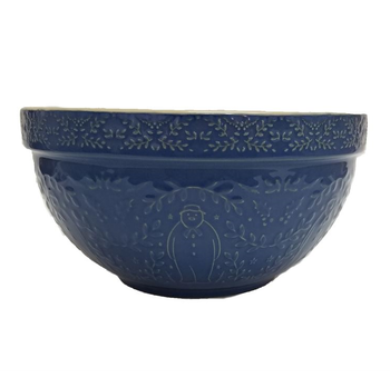 THE SNOWMAN CERAMIC MIXING BOWL - BLUE