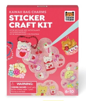 Tiger Tribe - Kawaii Bag Charms - Sticker Craft Kit - TR60334