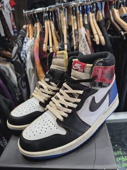 Air Jordan 1 Retro High Original SP Fragment  x Union LA Varsity Red Sport Royal Blue • Pre-Owned [2343] - view 2