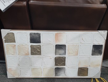Textured Neutrals Modern Block Canvas
